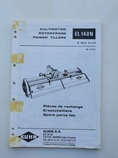 KUHN EL140N POWER TILLER PARTS CATALOGUE