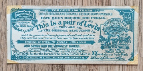 Vintage levi jeans tag label - vintage,