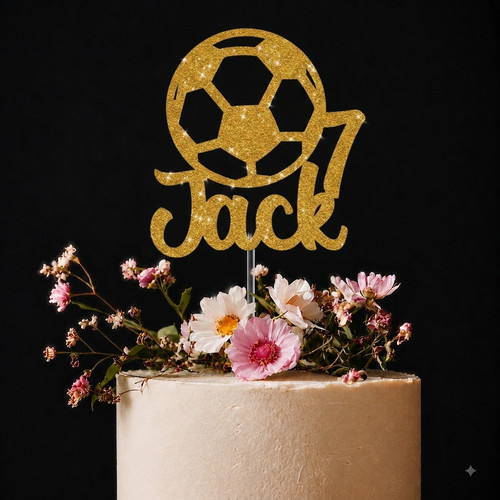 Football cake toppers - cake, |