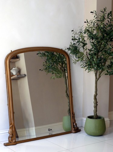 Victorian overmantel mirror - a,