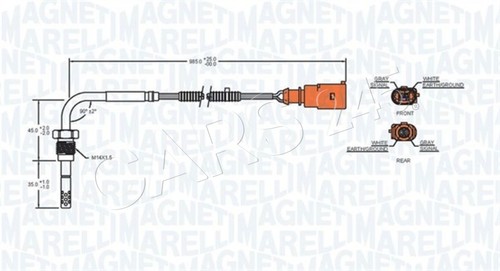 Exhaust gas temperature sensor - gas,