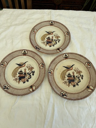 Three antique lincoln pottery - three,
