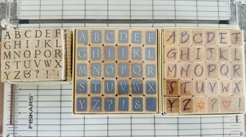 Alphabet rubber stamp set - alphabet,