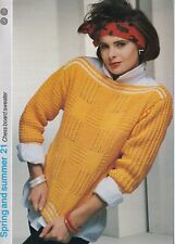 Knitting Pattern. Spring & Summer 21.Chess Board Sweater