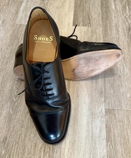 ROYAL AIR FORCE MENS OFFICER SHOES SIZE 7L BLACK LEATHER RAF GENUINE ISSUE