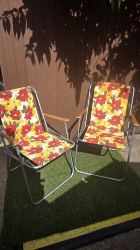 Vintage floral folding deck - x2,