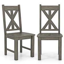 Set of 2 Wooden Dining Chairs