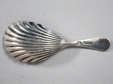 FINE ANTIQUE STERLING SILVER CADDY SPOON - JOHN ROUND - SHEFFIELD 1905
