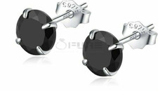 Cartilage Helix Solid 925 Sterling Silver Gold Diamond Cut Small Stud Earrings