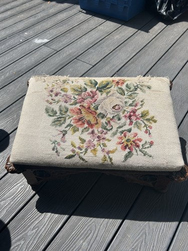 Victorian gothic oak footstool - victorian,