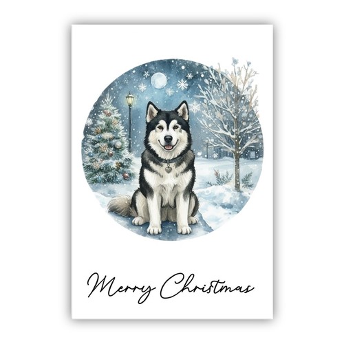 Alaskan malamute christmas - alaskan,