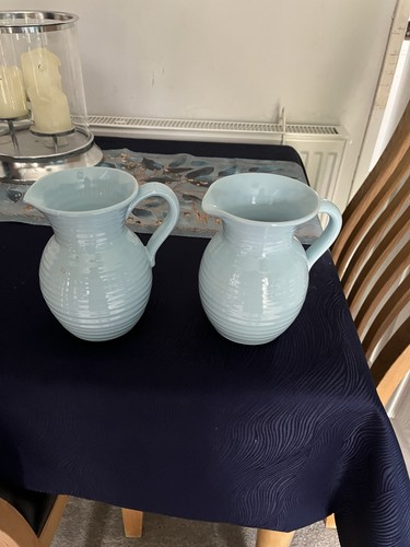 These light blue - , stoneware