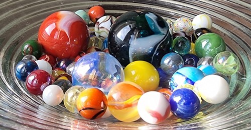 Marbles glass unique - glass, set