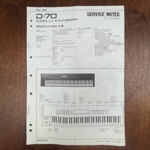 Vintage roland service - vintage, d-70
