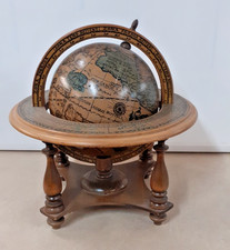 Vintage Wooden Globe Zodiac