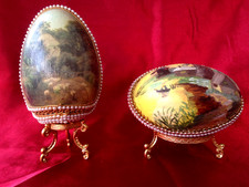 TWO REAL GOOSE EGG & FAUX