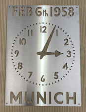 Laser Cut Wall Art - Munich Clock - 48cm x 35cm- Manchester United