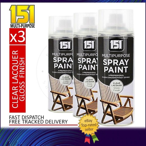 Clear lacquer gloss aerosol - 3x,