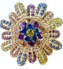 Vintage Peacock Rhinestone