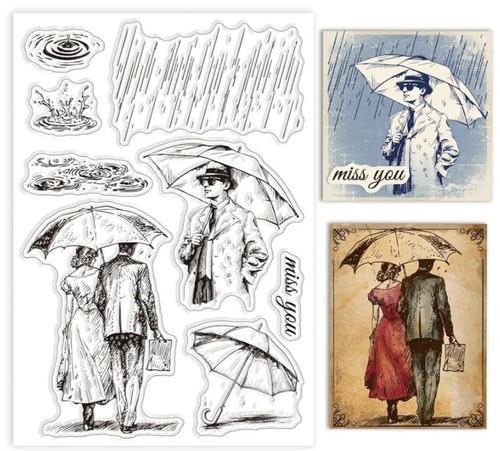 Clear stamps men transparent - clear,