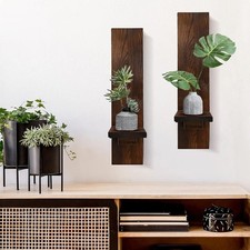 Set of 2 Rustic Wooden Wall