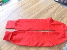 RED FOOTBALL SOCKS  size M  UNISEX  UNWORN   - UNISEX P.E. KIT.