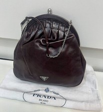 Prada Bag: dark brown leather