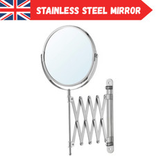 IKEA FRACK Mirror Stainless Steel Wall Mount Shaving Makeup Extendable Arm