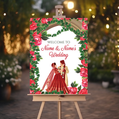 Indian wedding welcome - indian, sign