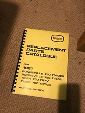 1981 TRIUMPH Parts catalogue Bonneville T140ES T140E Tiger TR7V TR7VS 99-7502