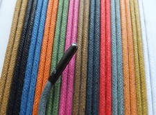 3mm Round Shoelaces Metal Tipped Waxed Cotton (One Pair) boot shoe lace trainer