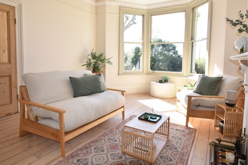 Two seat birch futon - two,