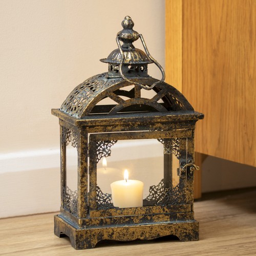 Square antique gold metal - antique,