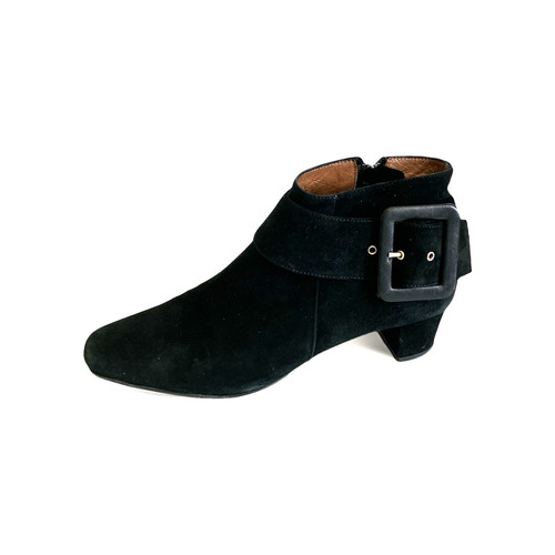 Hobbs black suede ankle boots - black,