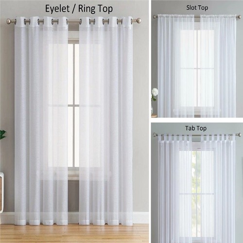 Voile curtains pair - curtains, (2