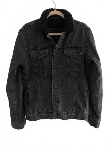 Zara mens sherpa denim - sherpa, jacket