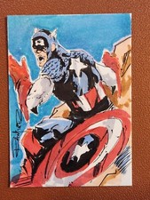 Captain America  Marvel Heroes PSC Sketch Card by Armando Ramirez