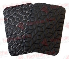 Box stitch pattern quilted seating vinyl, panel van lining,campervan upholstery 