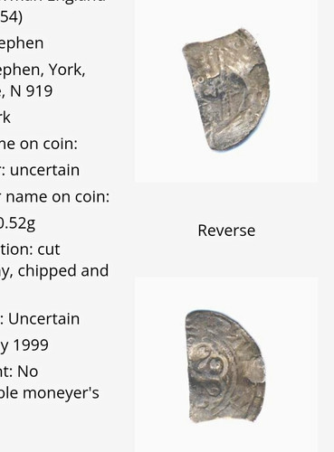 King stephen hammered - hammered, silver