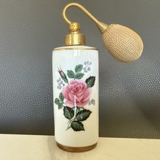 Vintage Royal Bavaria Porcelain Rose Perfume Atomizer Bottle