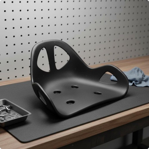 Molded synthetic seat plastic - molded,