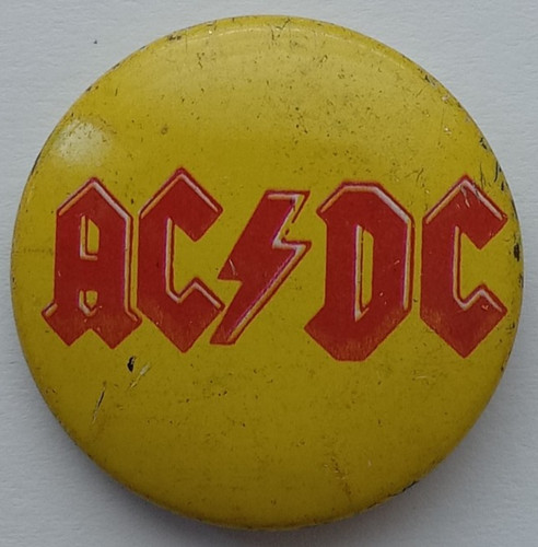 Vintage 1980s 25mm - ac/dc, tin