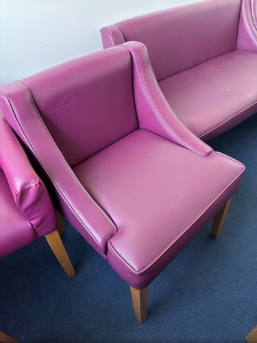 Plum purple leather reception - purple,