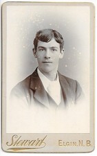 CDV Carte de Visite Scotland Moray Elgin Stewart photo Portrait Smart Young Man