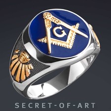 Masonic Ring Blue Lodge 925