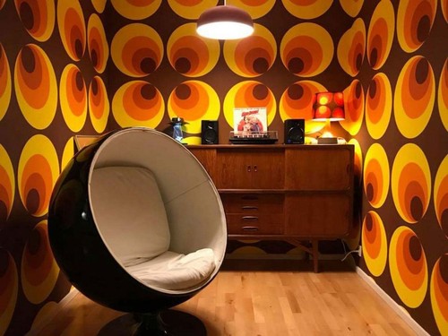 Retro 70s big circle - retro,