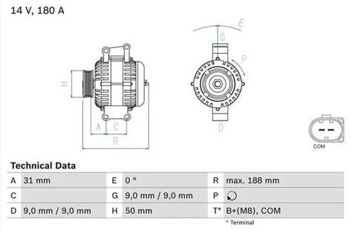 Alternator with freewheel belt