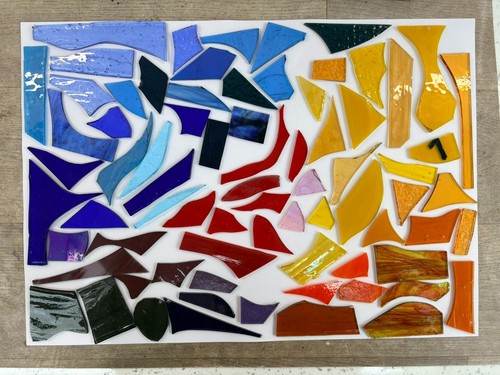 Glass mosaic pieces - glass,