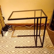 IKEA VITTSJÖ Laptop Stand Side Table black glass 35 x 65 cm - unused pick up KY 