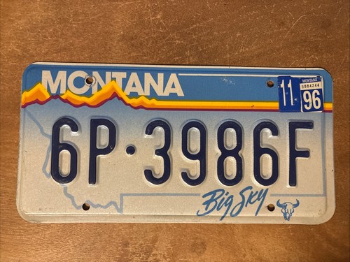 1996 montana license plate - montana, #